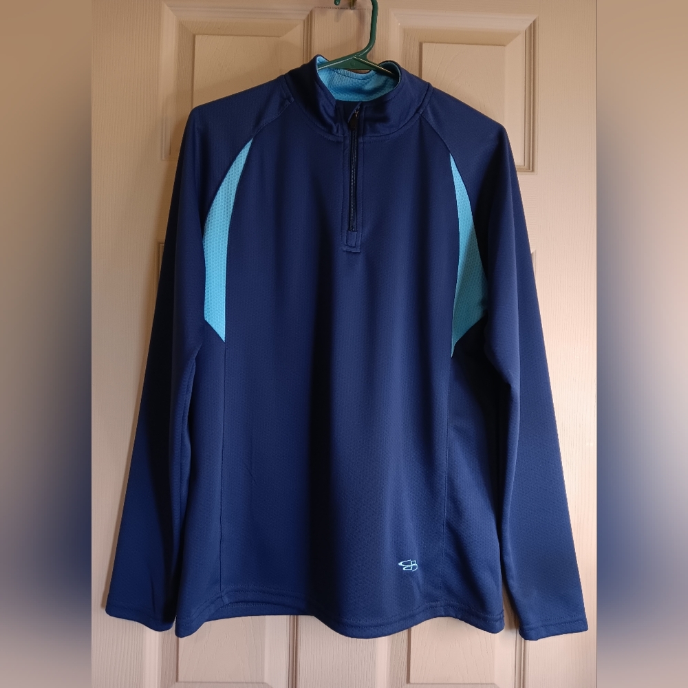 Boombah Women's 1/4 Zip Athletic Pullover - Blue - Size SMALL